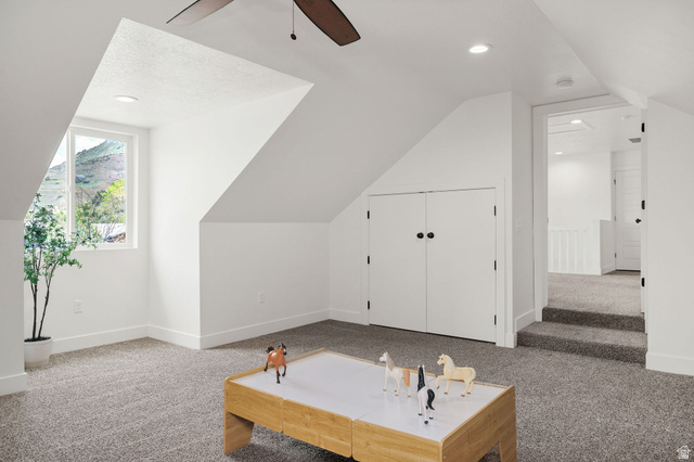 1552 Sumac Drive Logan, UT 84321 - Photo 31 of 72 Upper-level room featuring angled ceilings, recessed lighting, and a neutral carpet finish