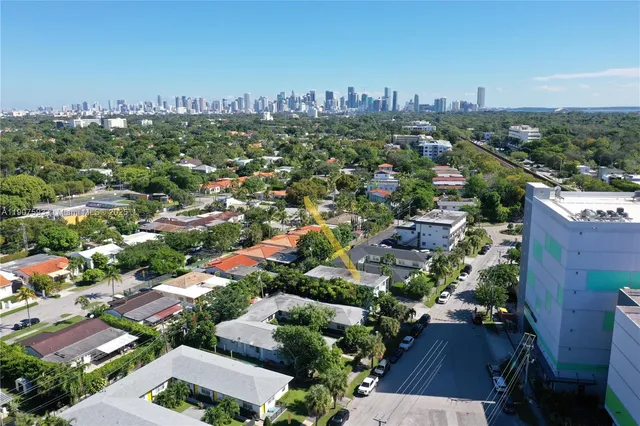 an aerial view of multiple house