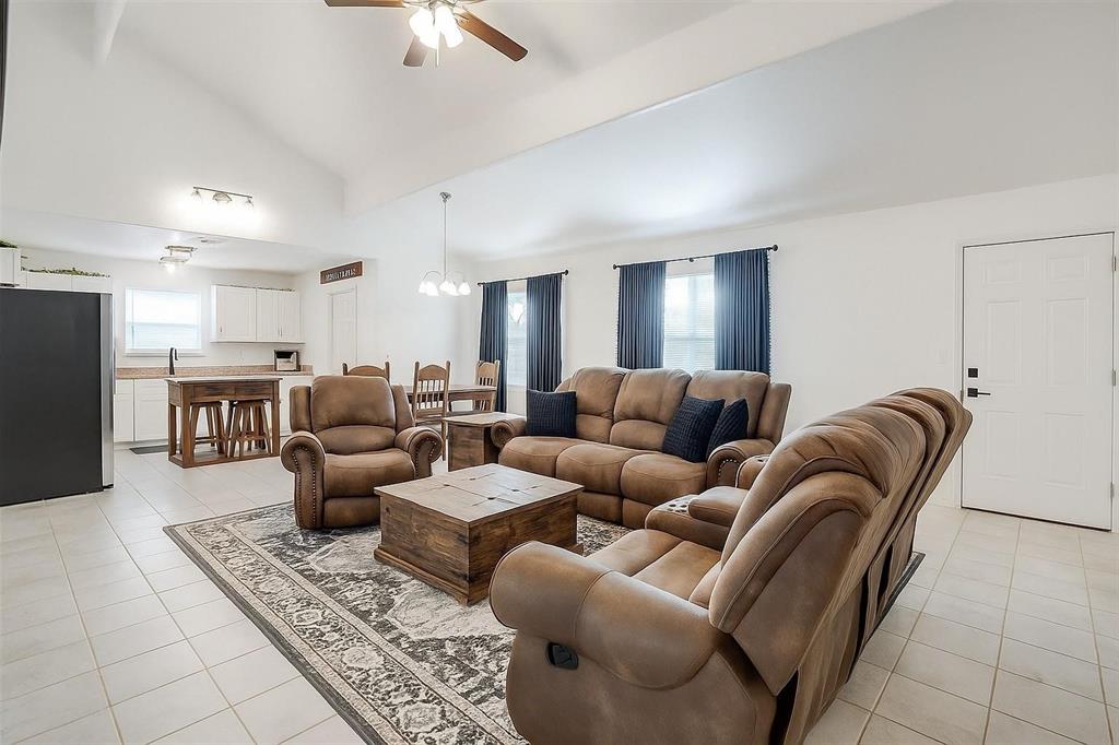 408 South Cleburne Whitney Road Rio Vista, TX 76093 - Photo 4 of 16 a living room with furniture ceiling fan and a rug