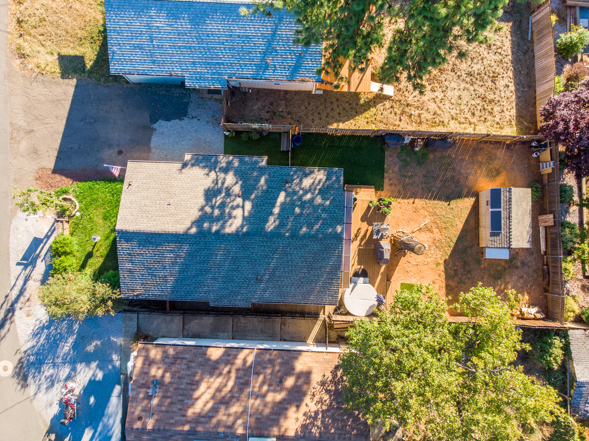 3922 Laredo Street Shasta Lake, CA 96019 - Photo 33 of 35 an aerial view of a house with a garden