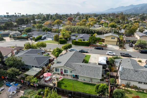 an aerial view of multiple house