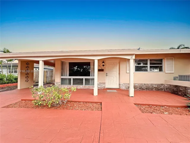 front view of a house with a outdoor space
