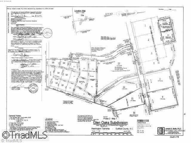 Other. Glen Oaks Revised Phase 2 Map 1 PB 166 @ 38. Call Office for larger maps and Improvement Permit.