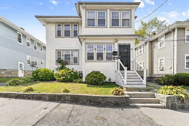 a front view of a house