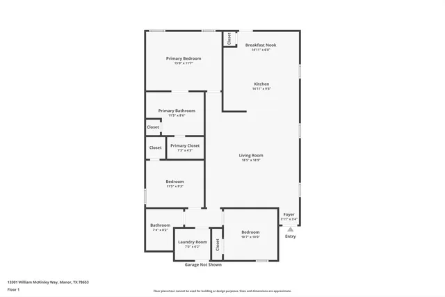 $1,850 | 13301 William Mckinley Way, Manor, TX 78653