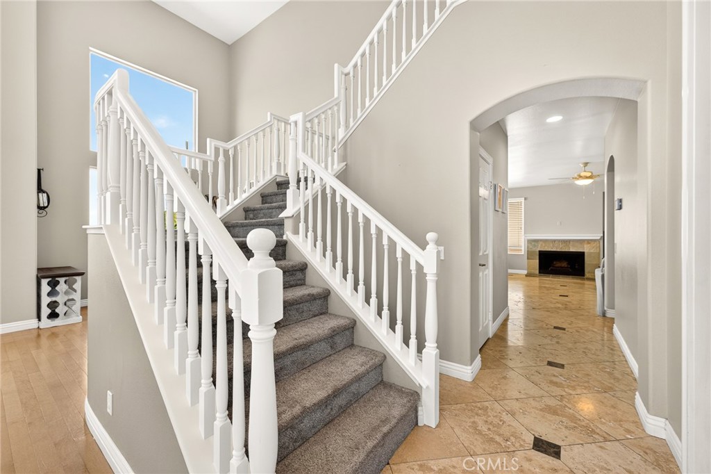 16318 Sun Summit Drive Riverside, CA 92503 - Photo 25 of 47 Stari case and hallway16318 sun summit drive, riverside, california 92503