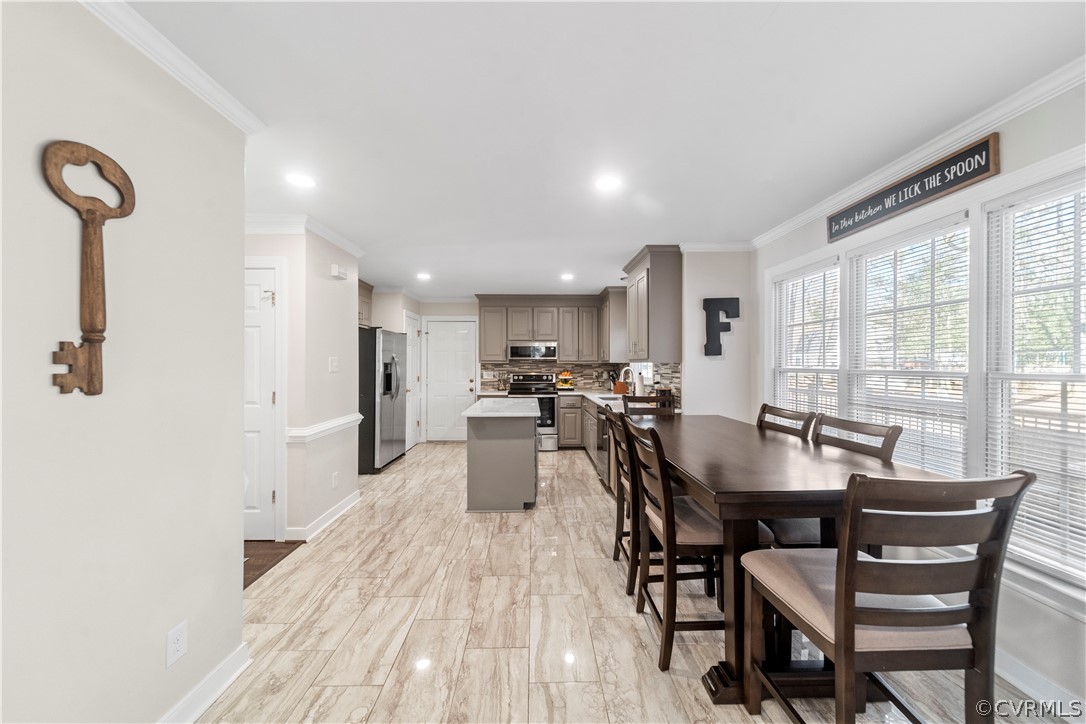 13020 Carters Way Road Chesterfield, VA 23838 - Photo 13 of 49 a view of a dining room with furniture window and outside view