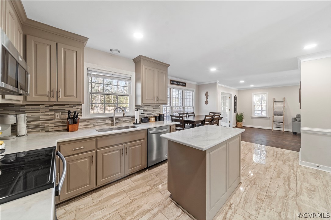 13020 Carters Way Road Chesterfield, VA 23838 - Photo 17 of 49 a kitchen with a sink stove and cabinets