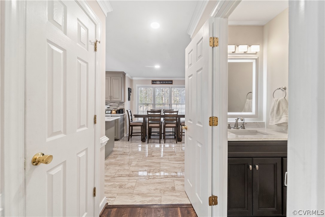 13020 Carters Way Road Chesterfield, VA 23838 - Photo 20 of 49 a kitchen with stainless steel appliances kitchen island granite countertop a refrigerator and a sink