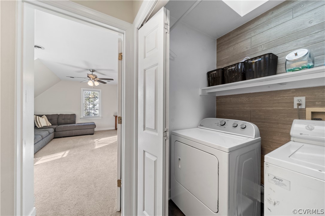 13020 Carters Way Road Chesterfield, VA 23838 - Photo 31 of 49 a view of storage and utility room with washer and dryer