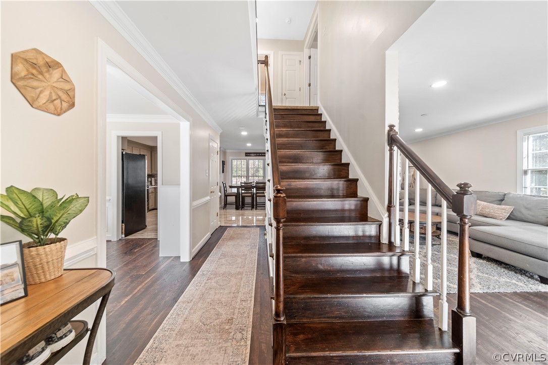13020 Carters Way Road Chesterfield, VA 23838 - Photo 5 of 49 a view of entryway and hall with wooden floor