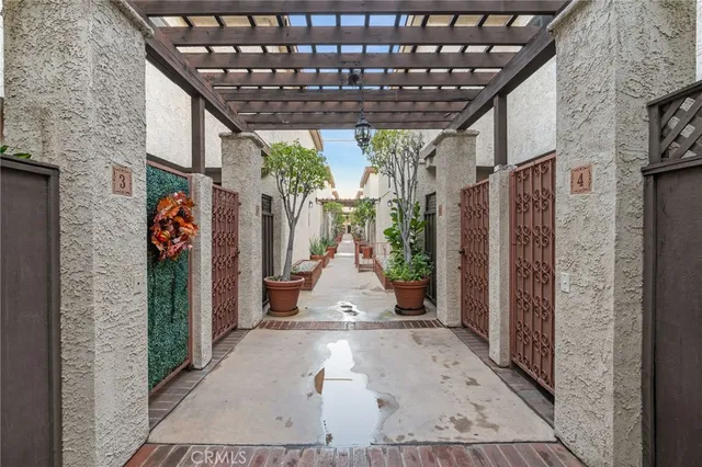a view of a entryway door front of house