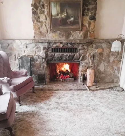 a room with fireplace