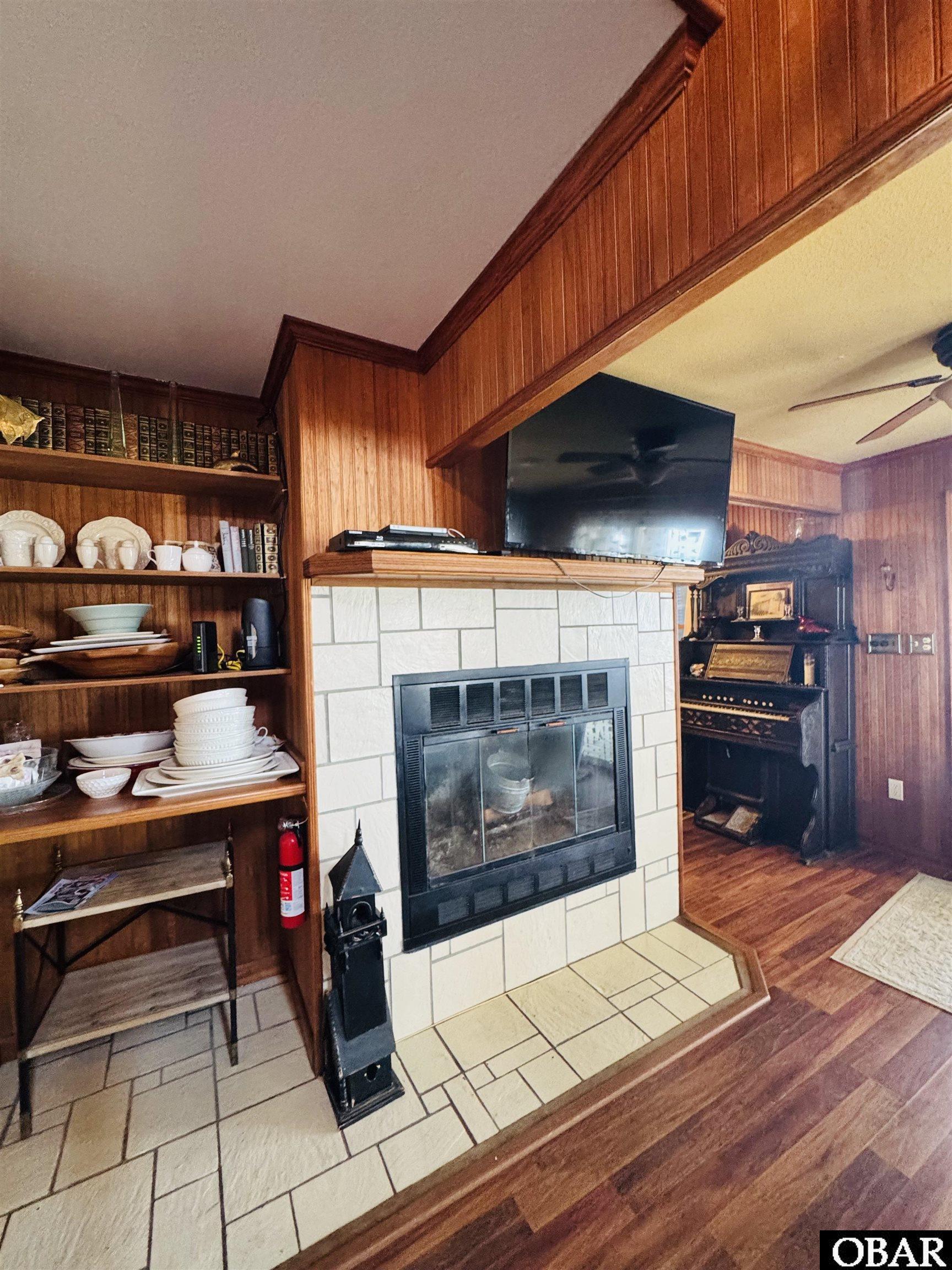 23289 Beacon Road East Rodanthe, NC 27968 - Photo 19 of 61 Wood fireplace