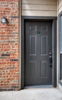 a building with a door