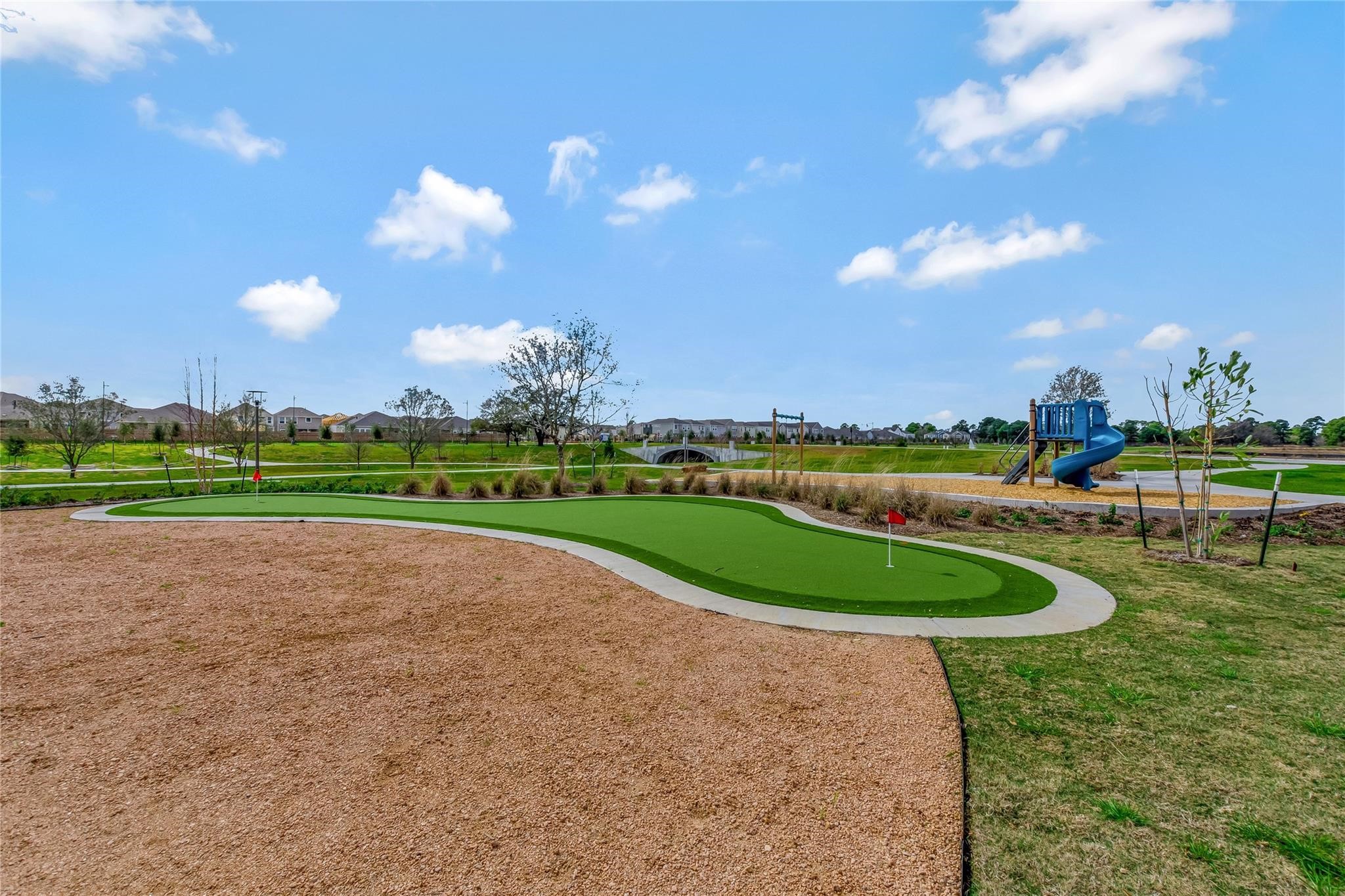 4209 Colony Pines Lane Houston, TX 77080 - Photo 28 of 30 a view of a golf course with a lake