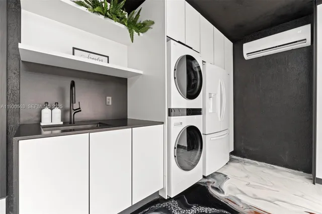 a view of a room with a bathroom