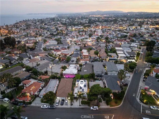 an aerial view of multiple house