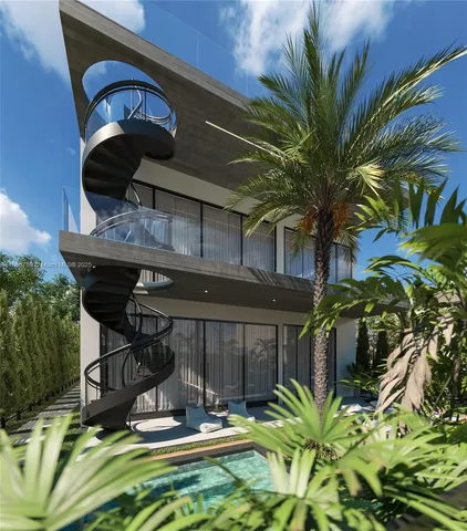 a view of a two chairs in a patio