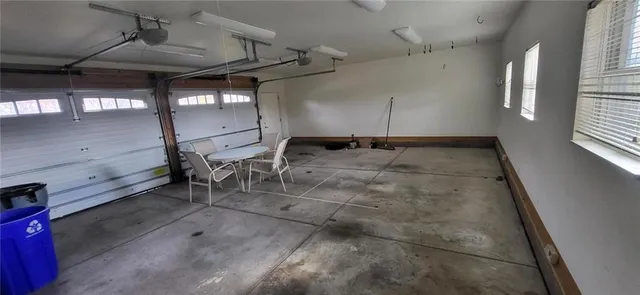 a view of a garage room