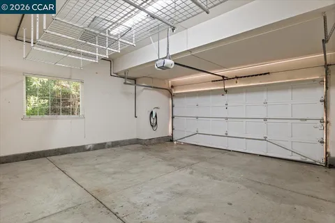 a view of a garage