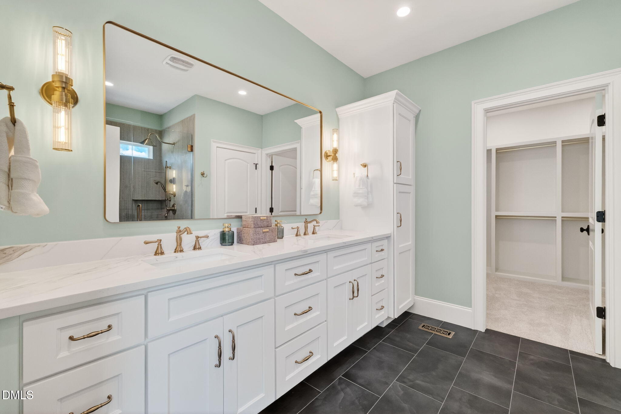 651 Dixon Road, Unit (LOT 2A) Willow Spring, NC 27592 - Photo 17 of 77 a bathroom with a granite countertop sink mirror and double