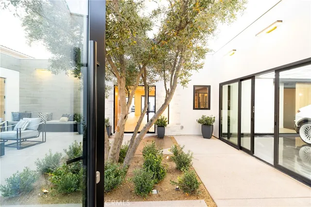a view of kitchen with dining area