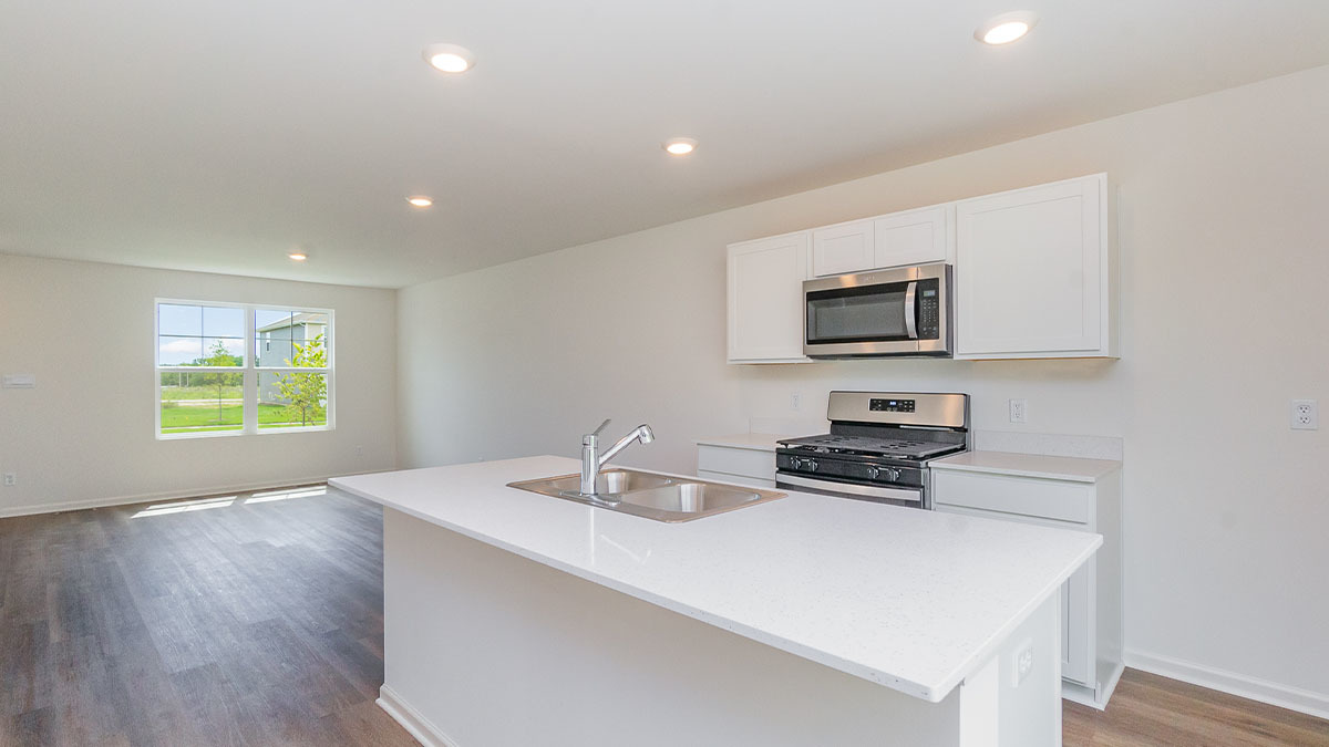 411 Conover Drive Joliet, IL 60421 - Photo 23 of 34 a kitchen with a sink a stove and cabinets