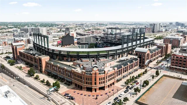 a view of a city with tall buildings