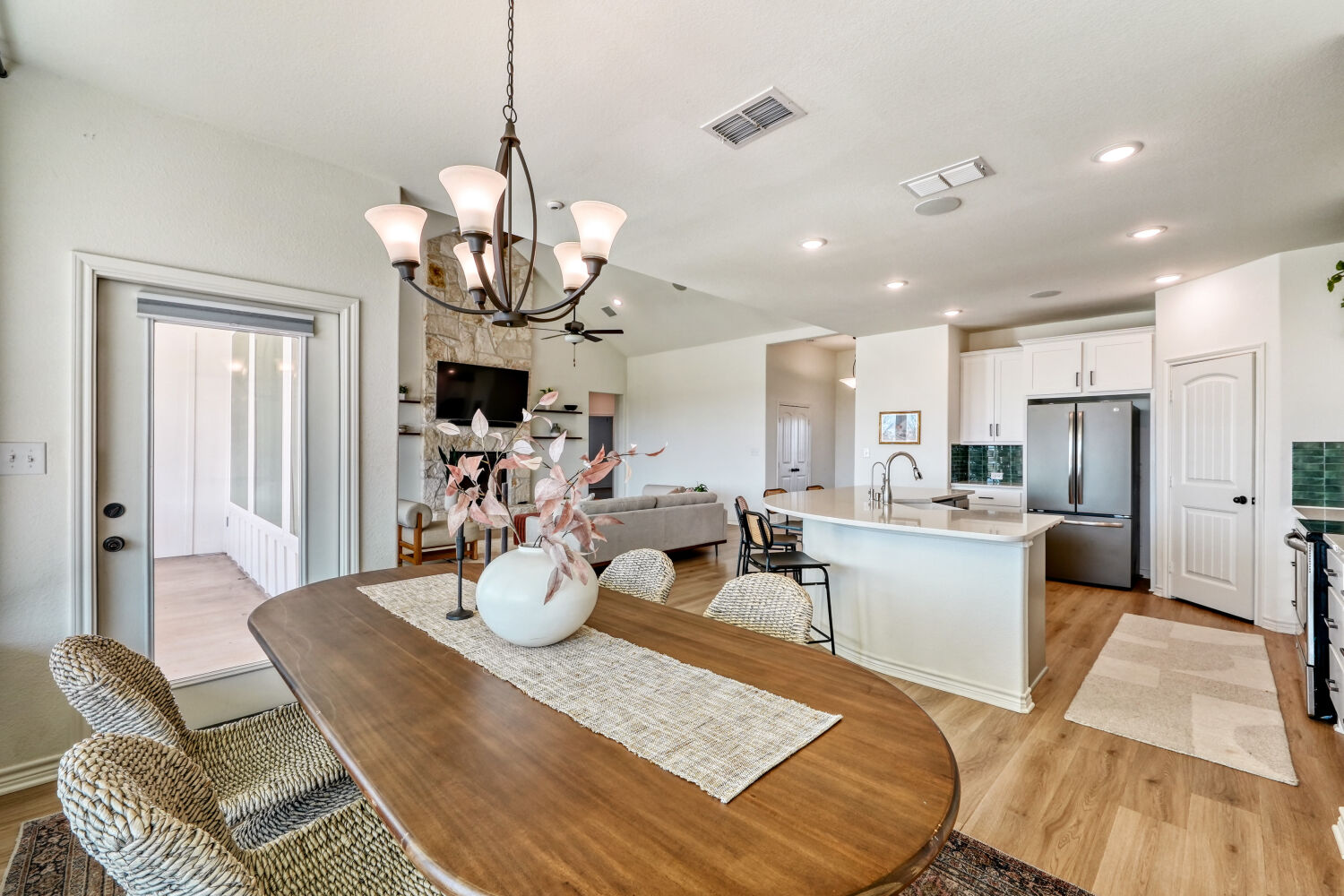 1642 Scull Road San Marcos, TX 78666 - Photo 9 of 31 Dining area with open to the kitchen and living spaces.