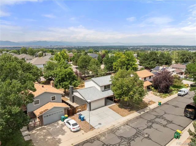 an aerial view of multiple house