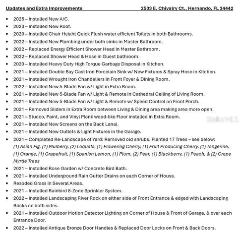 $274,900 | 2533 East Chivalry Court, Hernando, FL 34442