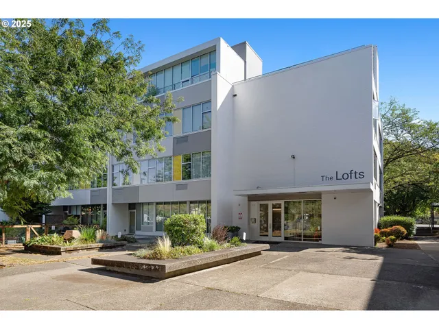 a view of a building with street view
