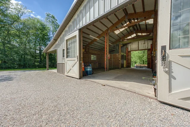 a view of a house with a garage