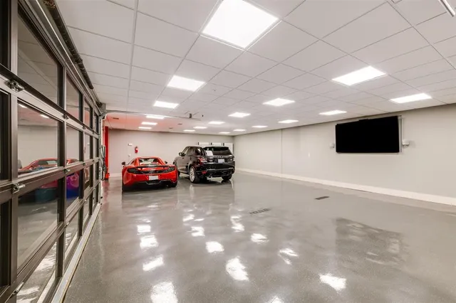 a view of a car garage