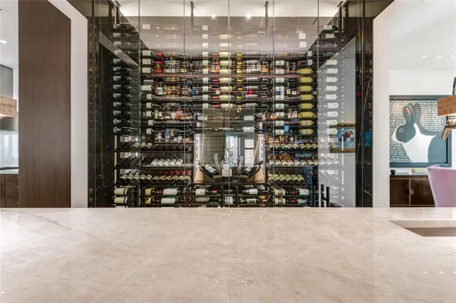 a view of a glass door space