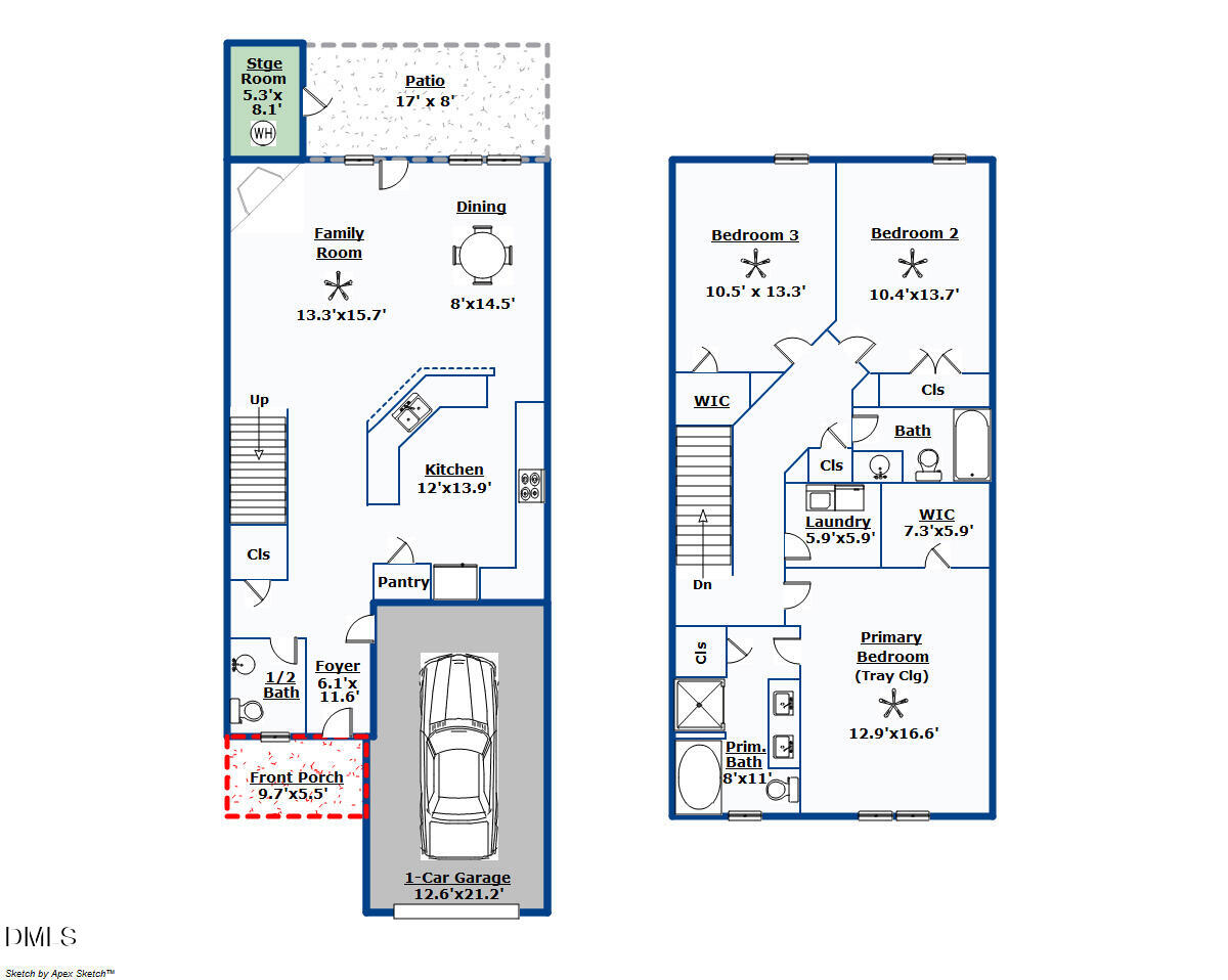 2639 Asher View Court Raleigh, NC 27606 - Photo 23 of 23 Floor Plan Layout mls