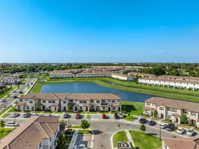 an aerial view of a city