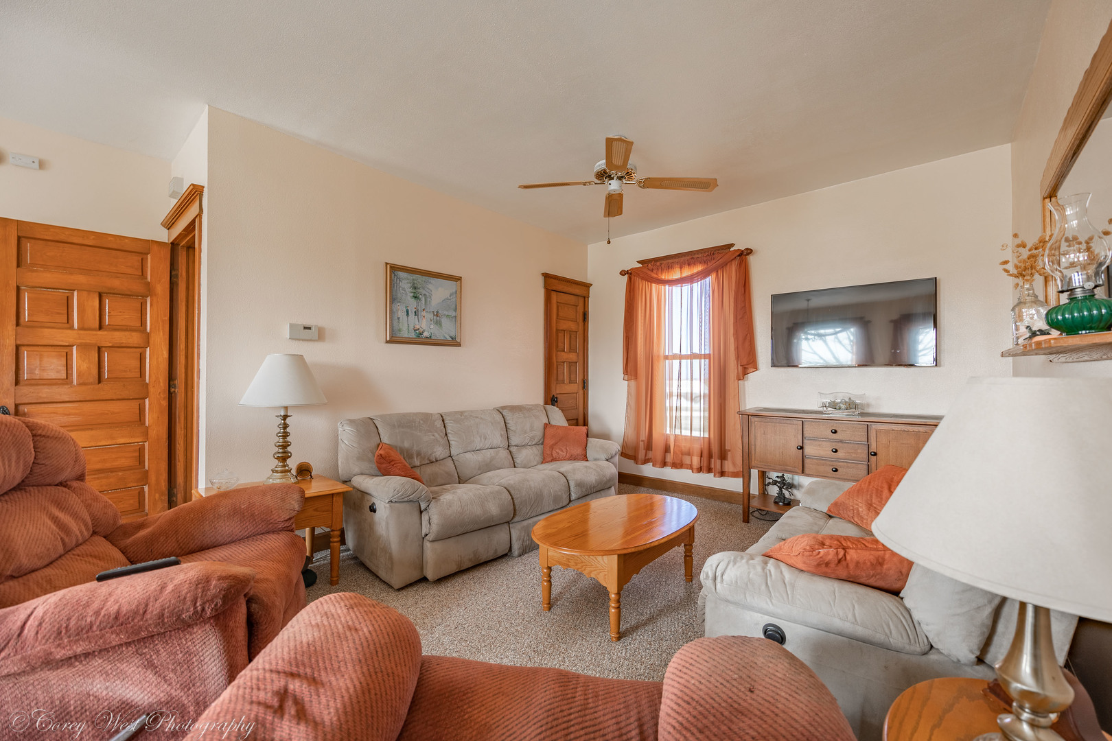 1137 Fisk Road Compton, IL 61318 - Photo 16 of 50 a living room with furniture a fireplace and a window