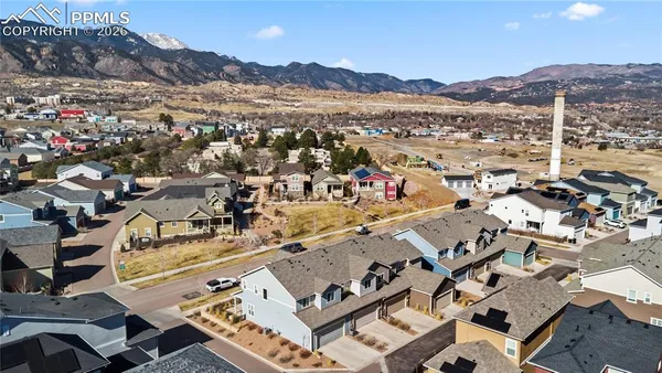 an aerial view of multiple house