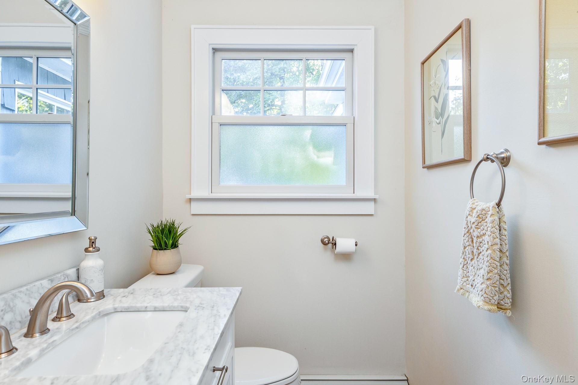 7 Shipyard Lane Setauket, NY 11733 - Photo 20 of 32 a bathroom with a sink toilet and window