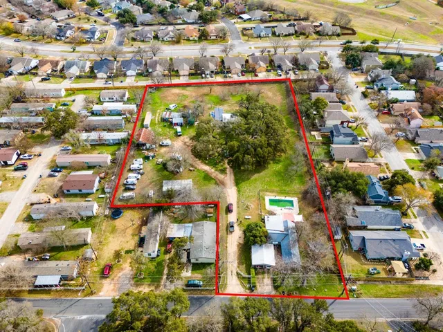 an aerial view of a city