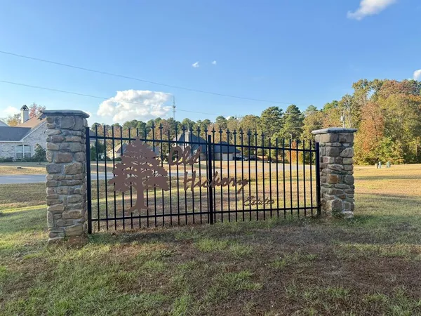 a view of a wrought fence