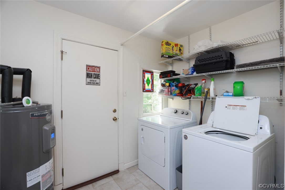 2000 Camborne Road Chesterfield, VA 23236 - Photo 12 of 44 Clothes washing area with separate washer and dryer and water heater