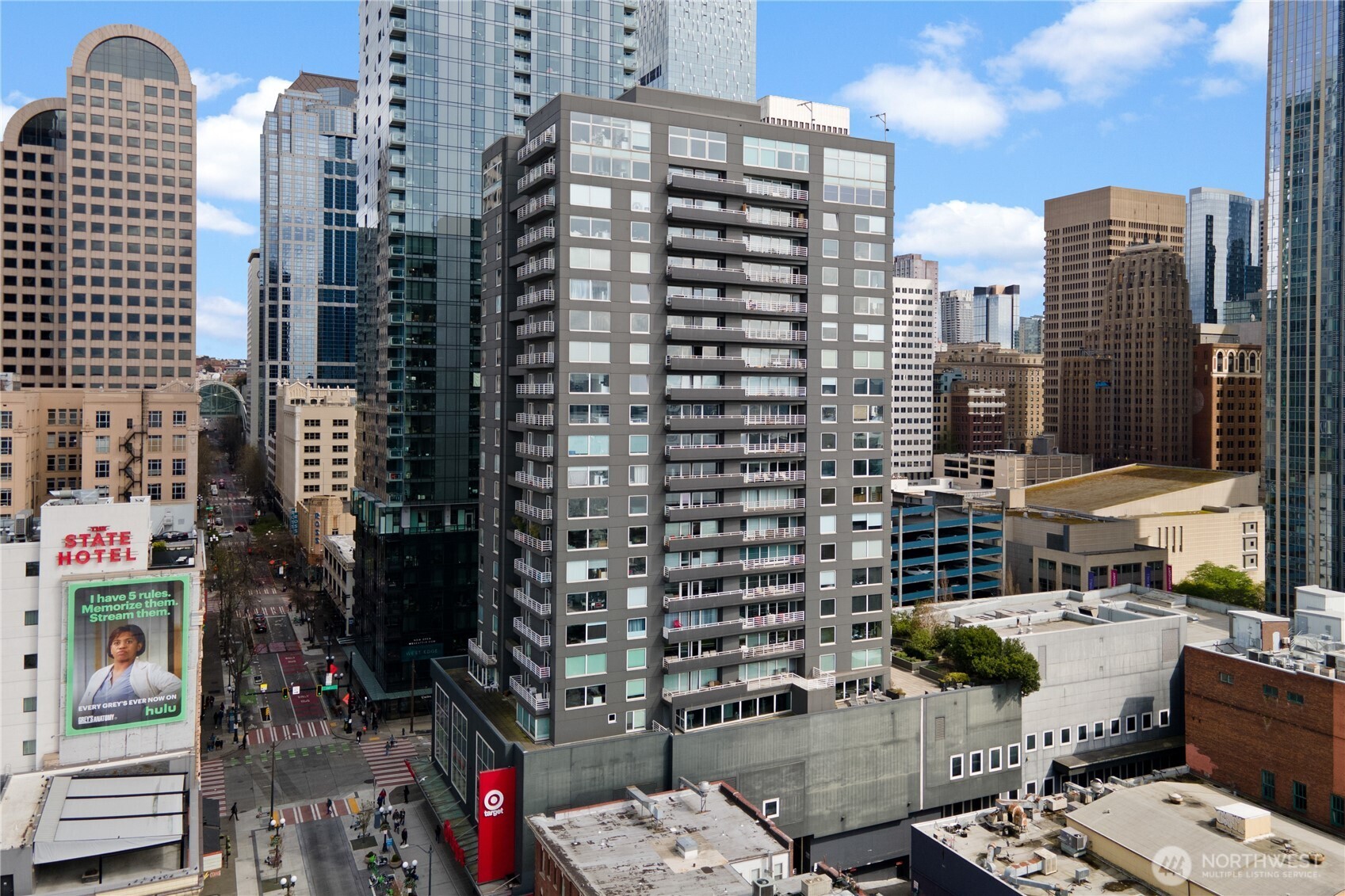 1415 2nd Avenue, Unit 1607 Seattle, WA 98101 - Photo 3 of 40 a city view with tall buildings