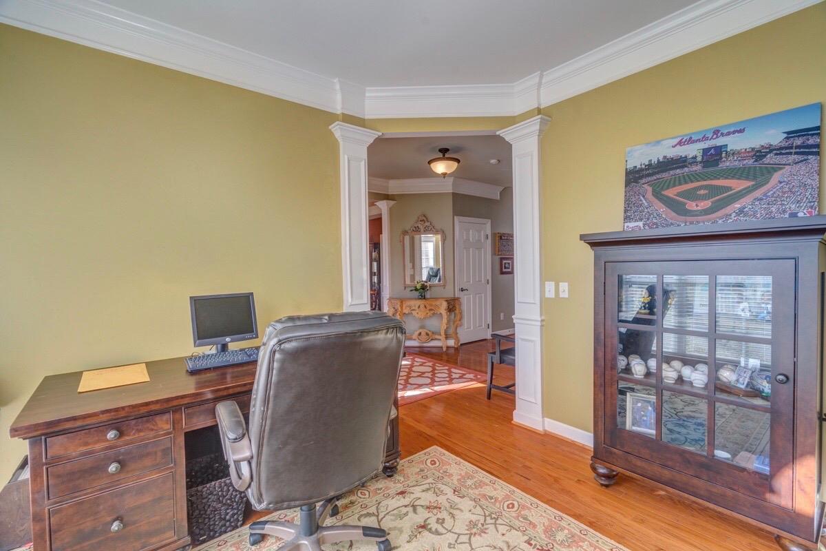 3537 Trimble Road Nashville, TN 37215 - Photo 11 of 29 a view of a workspace with furniture and wooden floor
