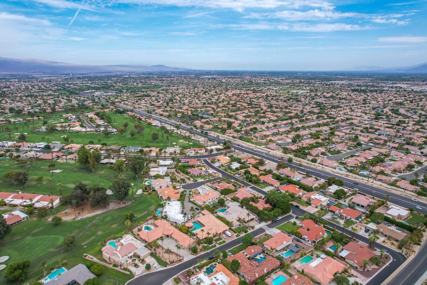 43920 Culebra Lane Bermuda Dunes, CA 92203 - Photo 64 of 66 an aerial view of a city with lots of residential buildings