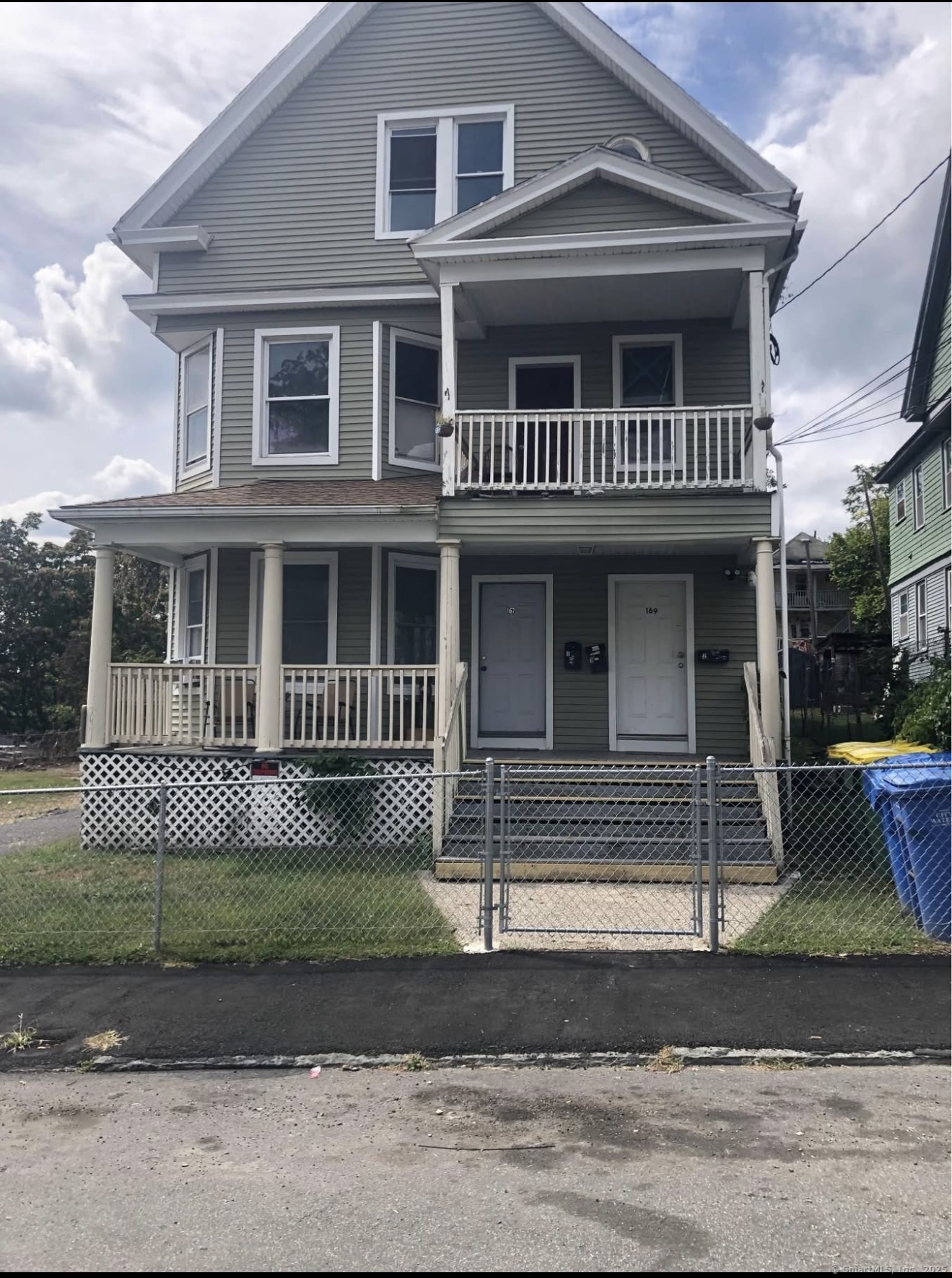 a front view of a house