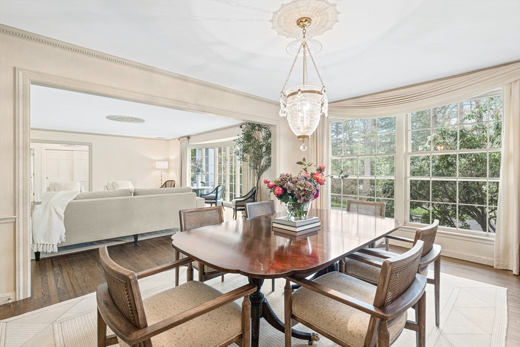 5 Deer Path Lane Weston, MA 02493 - Photo 5 of 26 a view of a dining room with furniture window and wooden floor