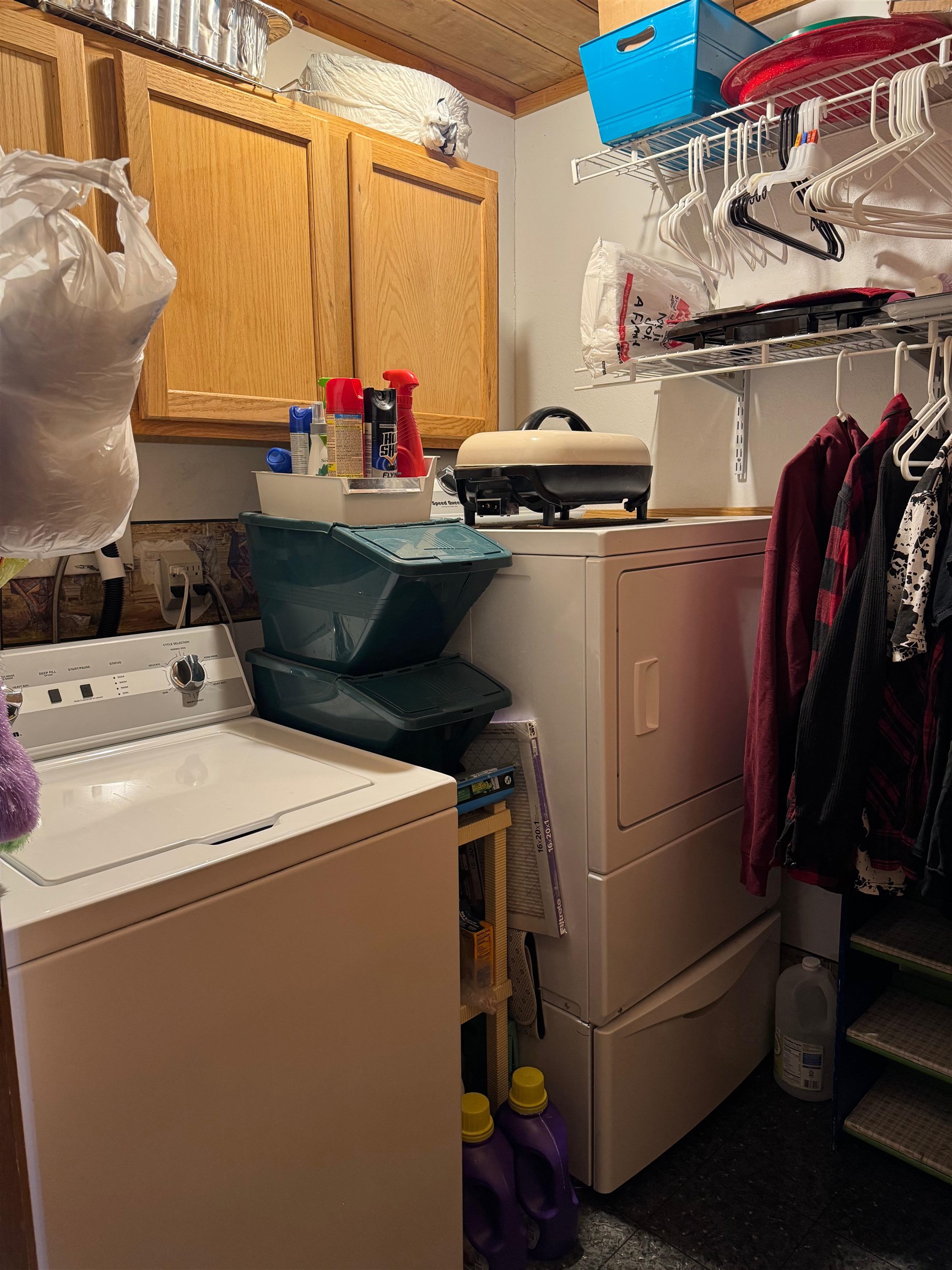 10922 South Stone Road Solon Springs, WI 54873 - Photo 29 of 64 Laundry area with separate washer and dryer and cabinet space